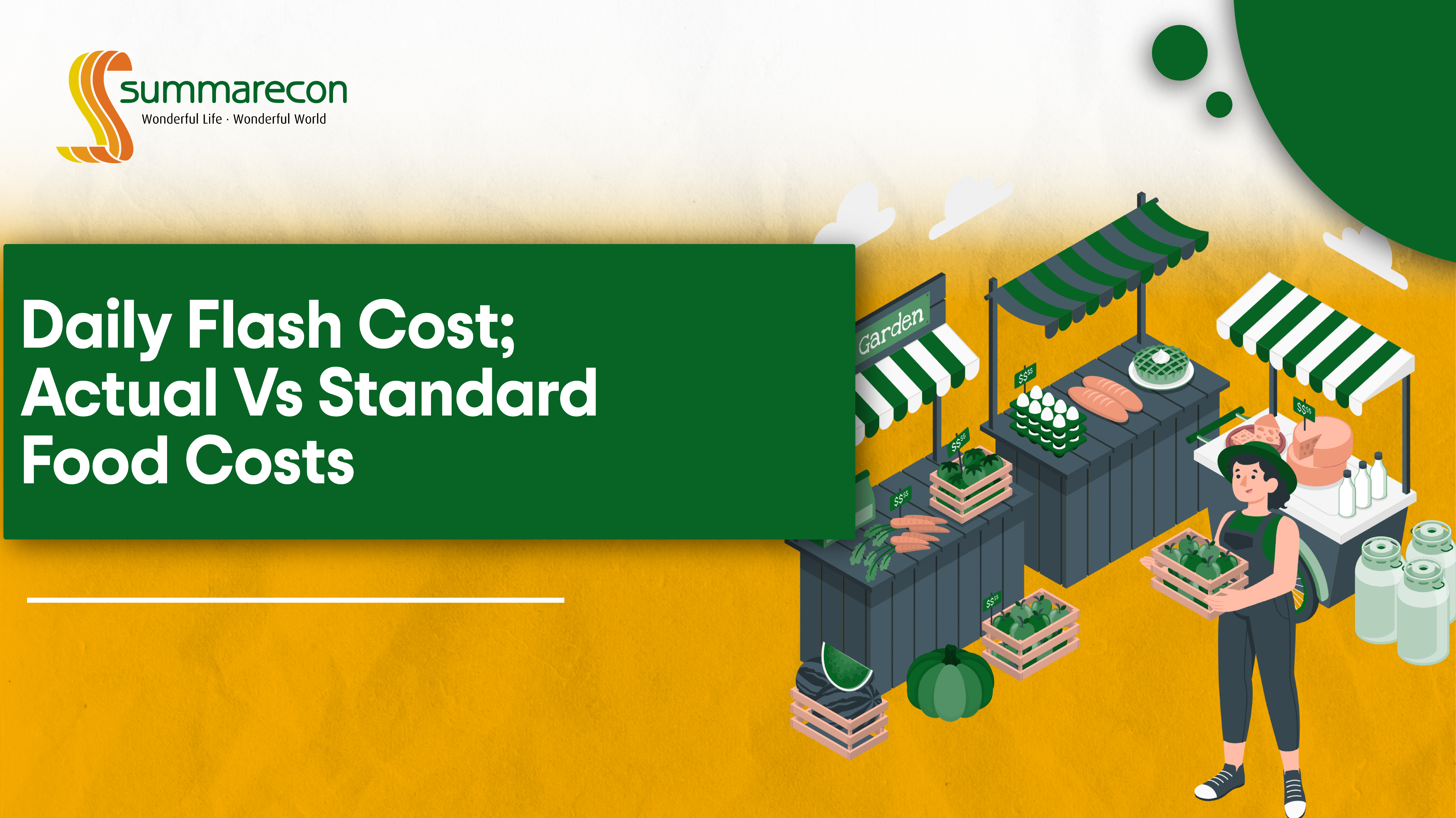 Daily Flash Cost; Actual Vs Standard Food Costs